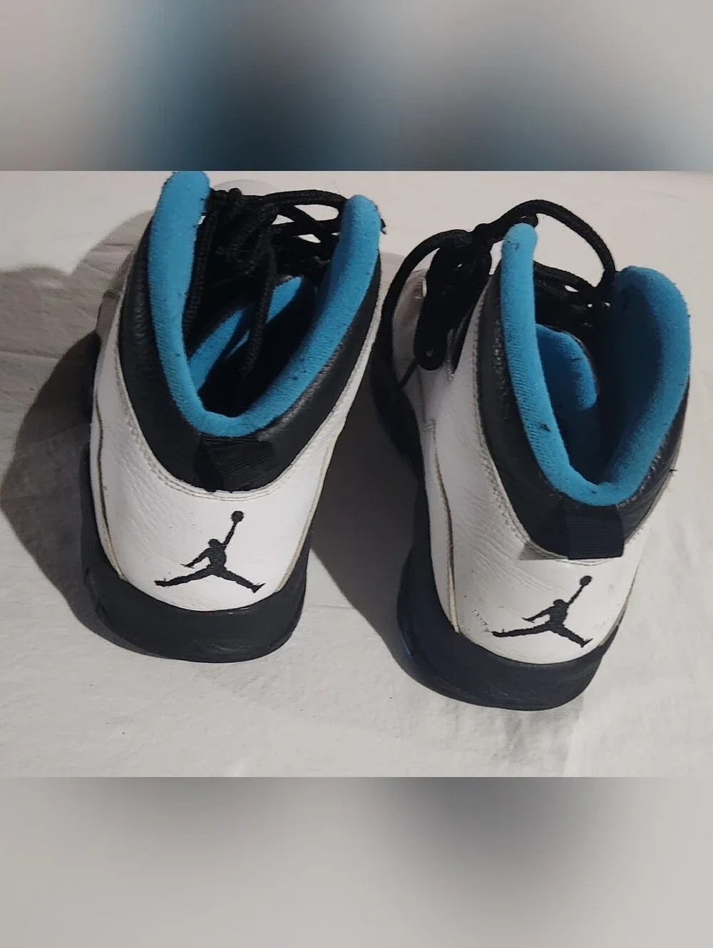 Air Jordan 10 Retro Powder Blue & White, Black Size 13